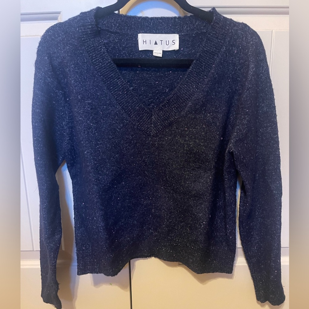 Hiatus Navy Speckled Sweater